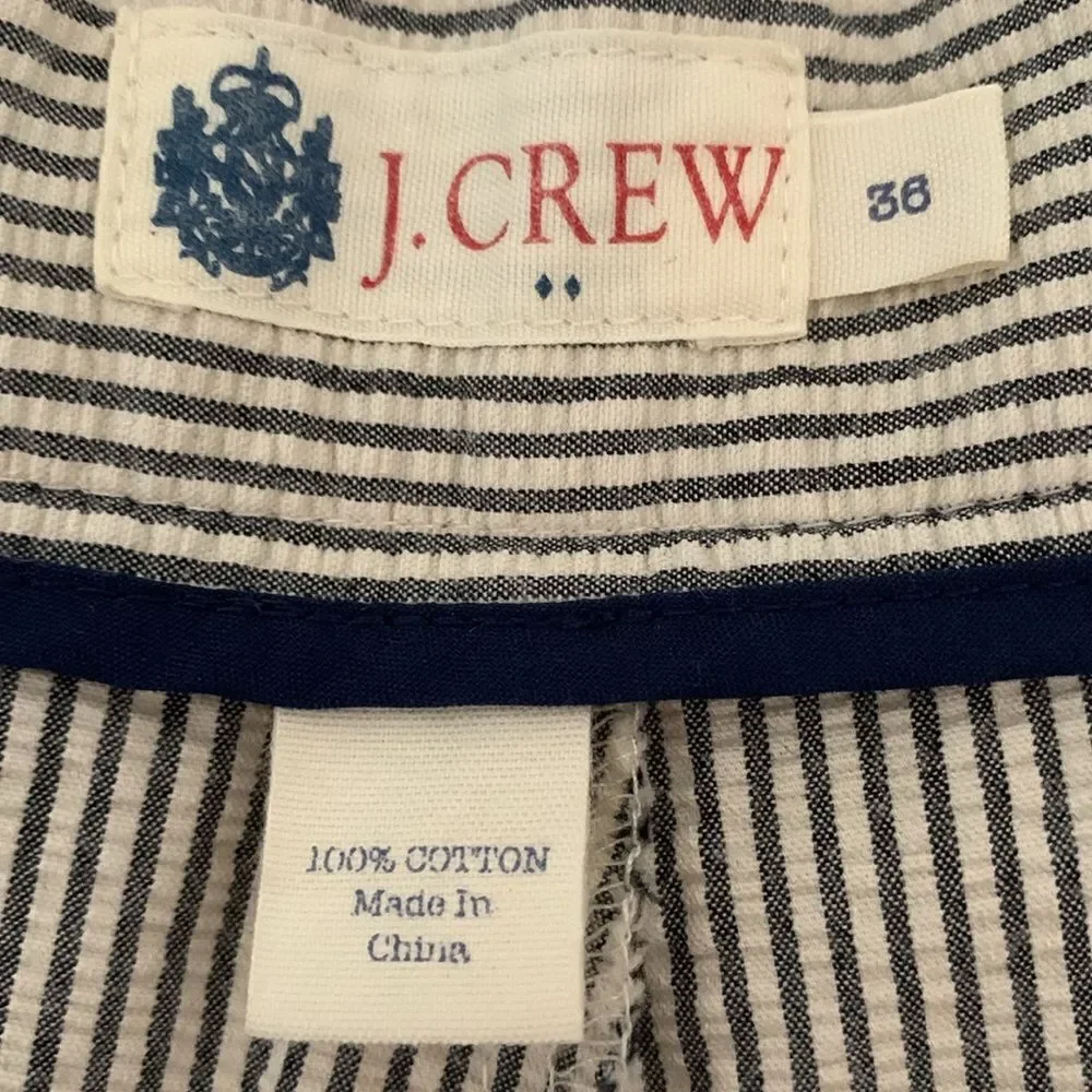 J.Crew Men's Striped Blue White Gray Pockets Shorts Size 36